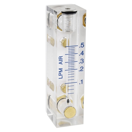Acrylic Flow Meter for Air, 5-50 LPM, Without Valve