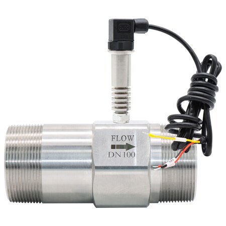 4-1/2" Turbine Flow Meter, 304SS, Pulse Output, 880 GPM