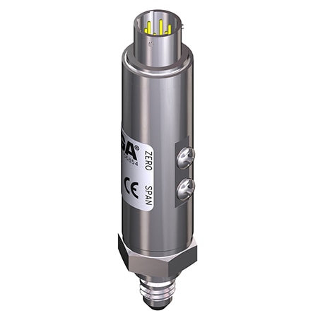 0 to 5 psi, >0.25% Accuracy, Current, 4 to 20 mA 1/4", NPT Male, M12, 4 to 60 °C (40 to 140 °F)