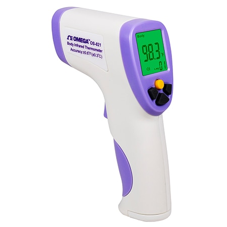 Non-Contact Body IR Thermometer with 3 Color Alarm Backlight Display