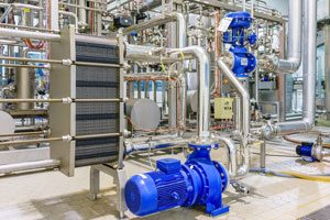 Heat Exchanger Pump in Food Industrial Plant